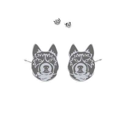 Silver Karelian Bear Dog earrings - MEJK Jewellery