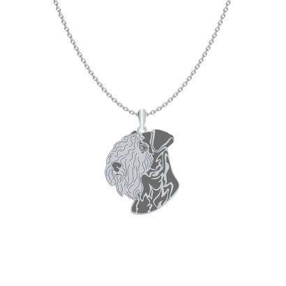 Naszyjnik z psem Lakeland Terrier srebro GRAWER GRATIS - MEJK Jewellery
