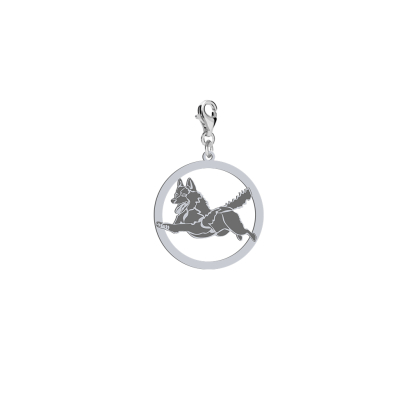 Charms z psem Schipperke srebro GRAWER GRATIS - MEJK Jewellery