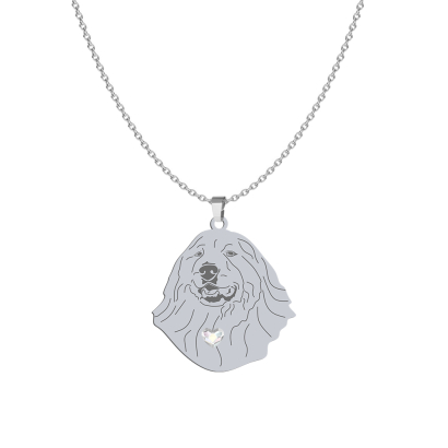 Silver Pyrenean Mountain Dog necklace, FREE ENGRAVING - MEJK Jewellery