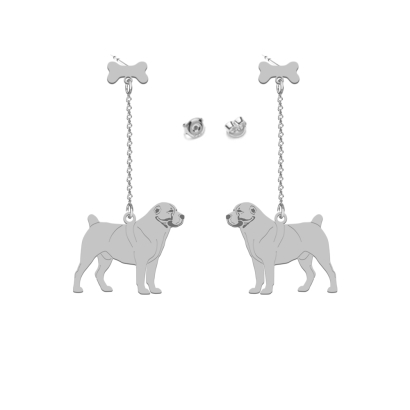 Kolczyki z psem Owczarkiem Środkowoazjatyckim srebro GRAWER GRATIS - MEJK Jewellery