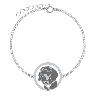 Silver Polish Hunting Dog bracelet, FREE ENGRAVING - MEJK Jewellery