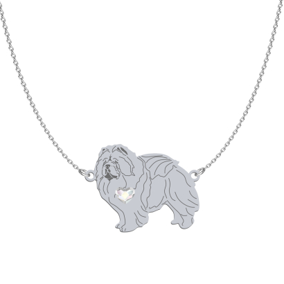 Silver Chow chow necklace, FREE ENGRAVING - MEJK Jewellery