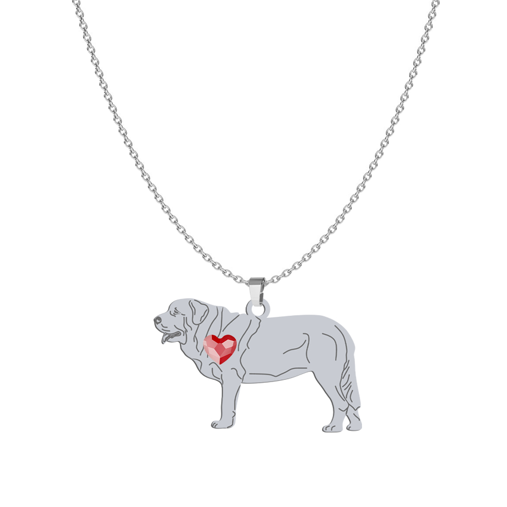 Silver Spanish Mastiff necklace, FREE ENGRAVING - MEJK Jewellery