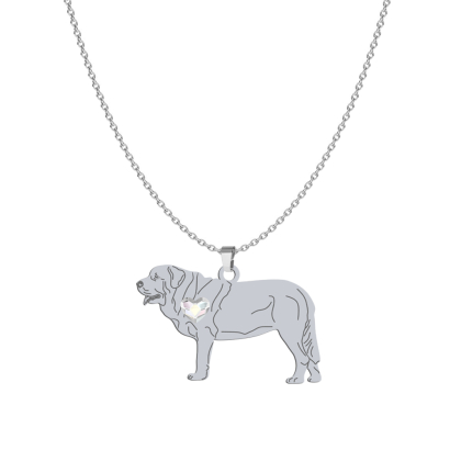 Silver Spanish Mastiff necklace, FREE ENGRAVING - MEJK Jewellery