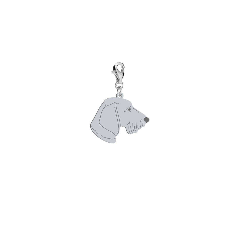 Silver Wirehaired dahshund charms, FREE ENGRAVING - MEJK Jewellery