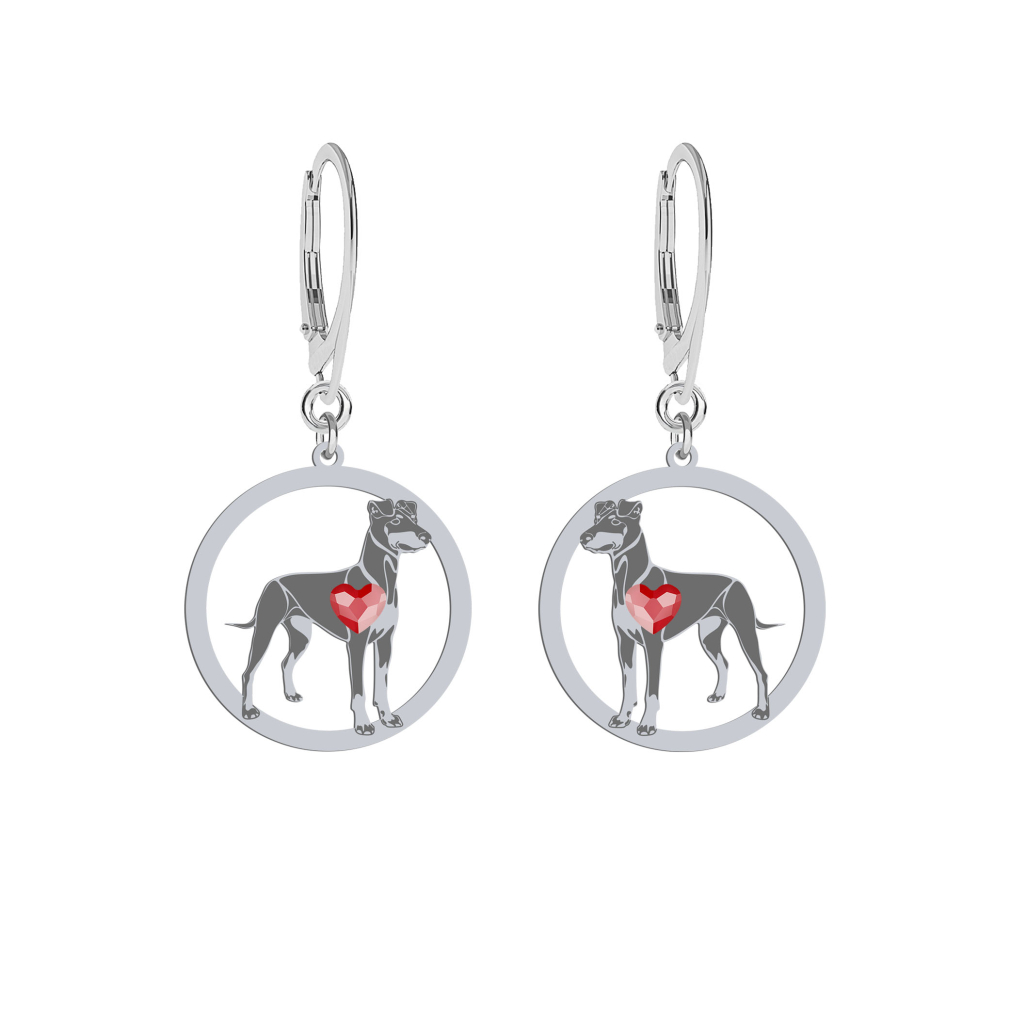 Silver Manchester terrier engraved earrings - MEJK Jewellery