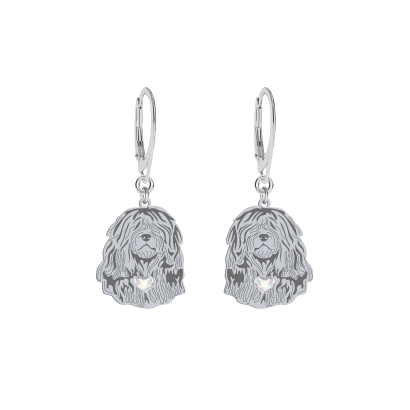 Silver Bergamasco shepherd earrings, FREE ENGRAVING - MEJK Jewellery
