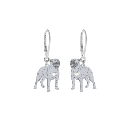 Silver Ca de Bou earrings with a heart, FREE ENGRAVING - MEJK Jewellery
