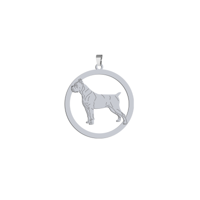 Silver Cane Corso pendant, FREE ENGRAVING - MEJK Jewellery