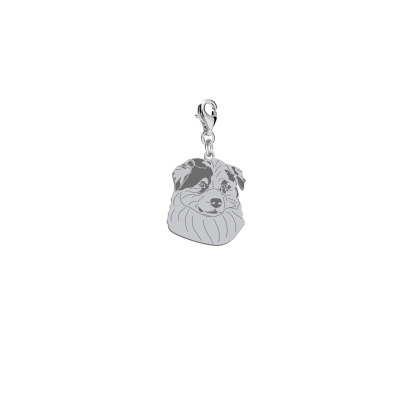 Charms z psem Owczarkiem Australijskim srebro GRAWER GRATIS - MEJK Jewellery