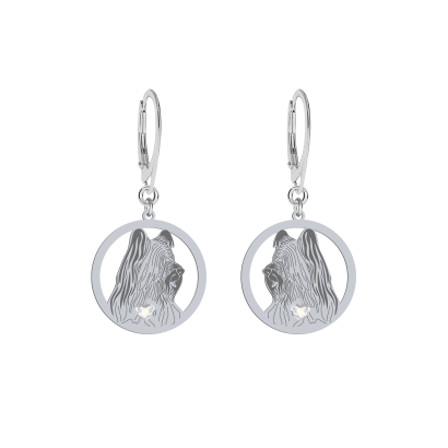 Silver Skye Terrier earrings, FREE ENGRAVING - MEJK Jewellery