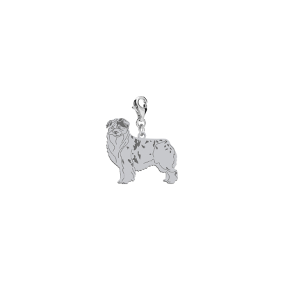 Charms z psem Owczarkiem Australijskim srebro GRAWER GRATIS - MEJK Jewellery