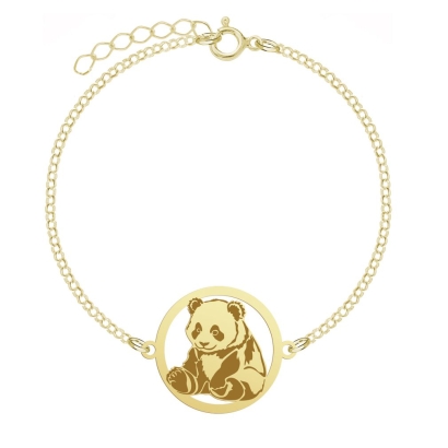 Bransoletka Pozłacana Panda GRAWER GRATIS - MEJK Jewellery