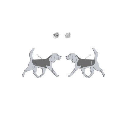 Kolczyki z psem Beagle srebro - MEJK Jewellery