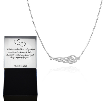 Necklace WING  silver rhodium-plated or gold-plated