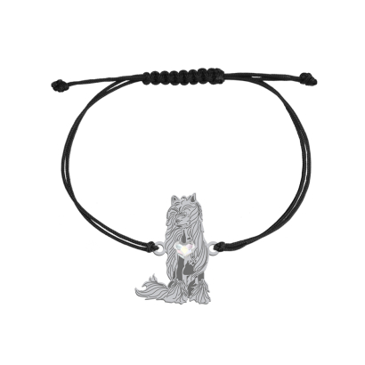 Silver Hairless Chinese Crested string bracelet, FREE ENGRAVING - MEJK Jewellery