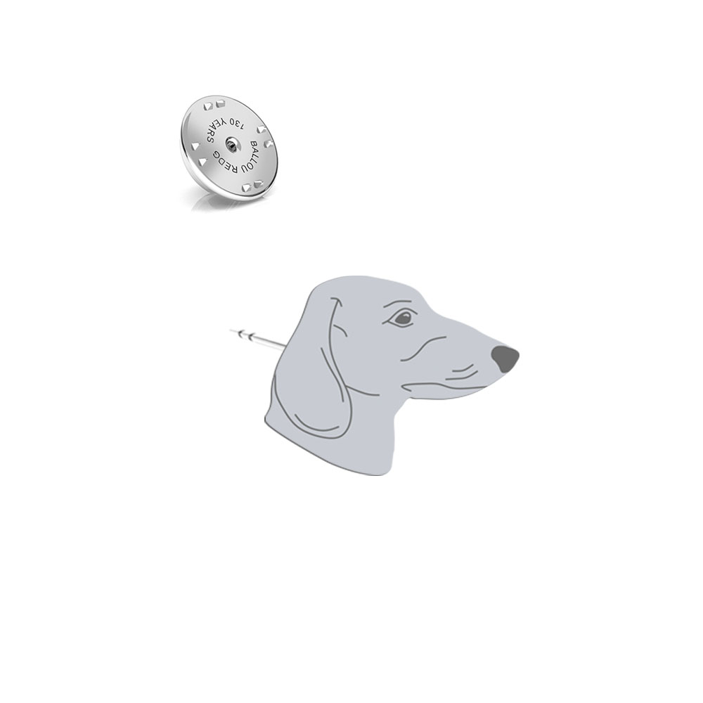 Silver Short-haired dachshund pin - MEJK Jewellery