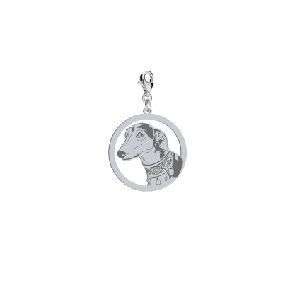 Silver Polish Greyhound charms, FREE ENGRAVING - MEJK Jewellery