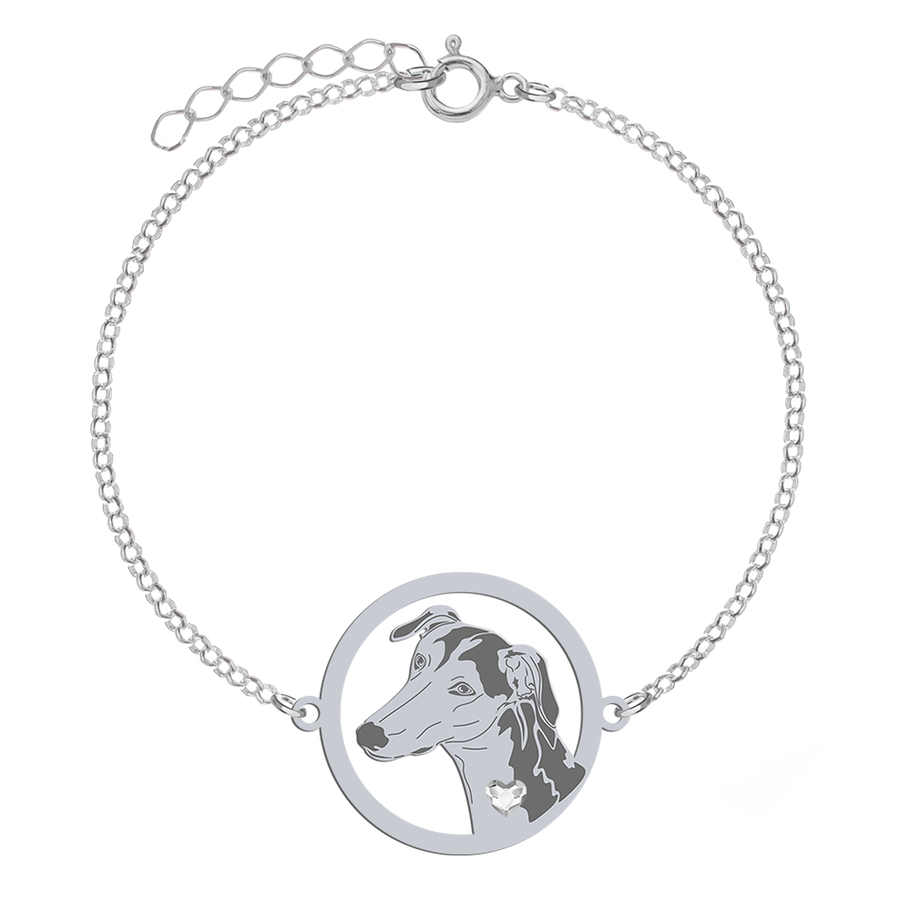 Silver Polish Greyhound bracelet, FREE ENGRAVING - MEJK Jewellery