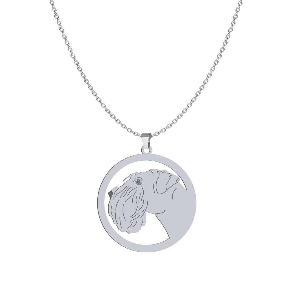 Silver Schnauzer engraved necklace - MEJK Jewellery