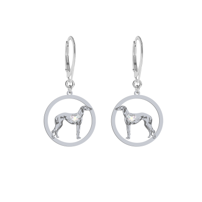 Silver Galgo Espanol earrings, FREE ENGRAVING - MEJK Jewellery