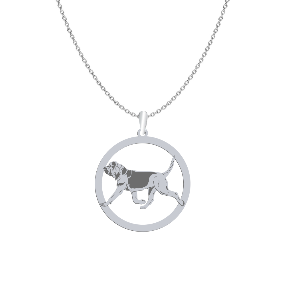 Silver Bloodhound necklace, FREE ENGRAVING - MEJK Jewellery