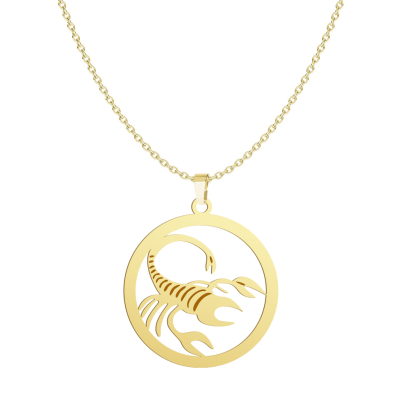 Naszyjnik Znak Zodiaku Skorpion srebro pozłacane GRAWER GRATIS