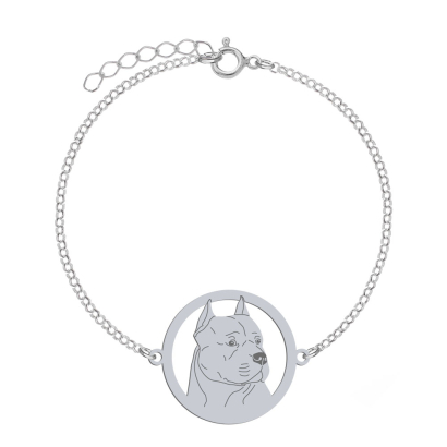 Bransoletka z American Staffordshire Terrier srebro GRAWER GRATIS - MEJK Jewellery