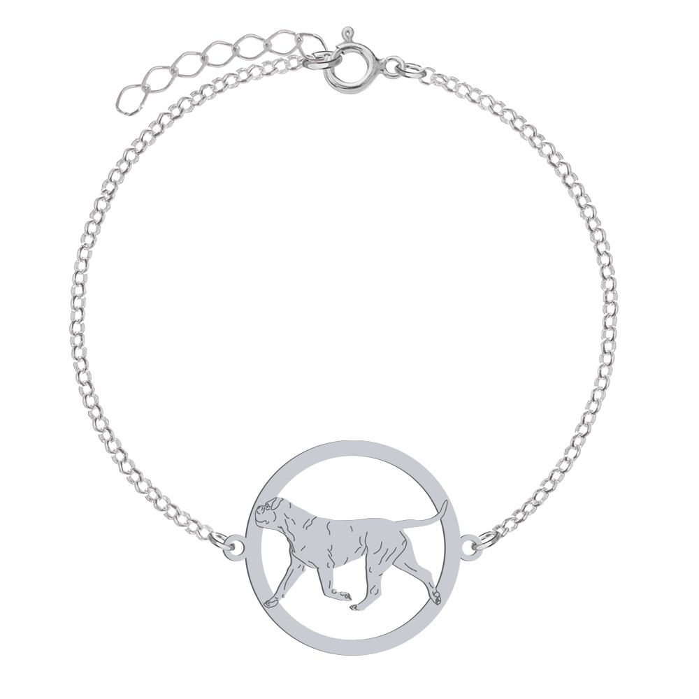 Silver Bullmastiff bracelet, FREE ENGRAVING - MEJK Jewellery