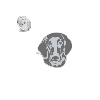 Wpinka z psem Flat Coated Retriever srebro - MEJK Jewellery