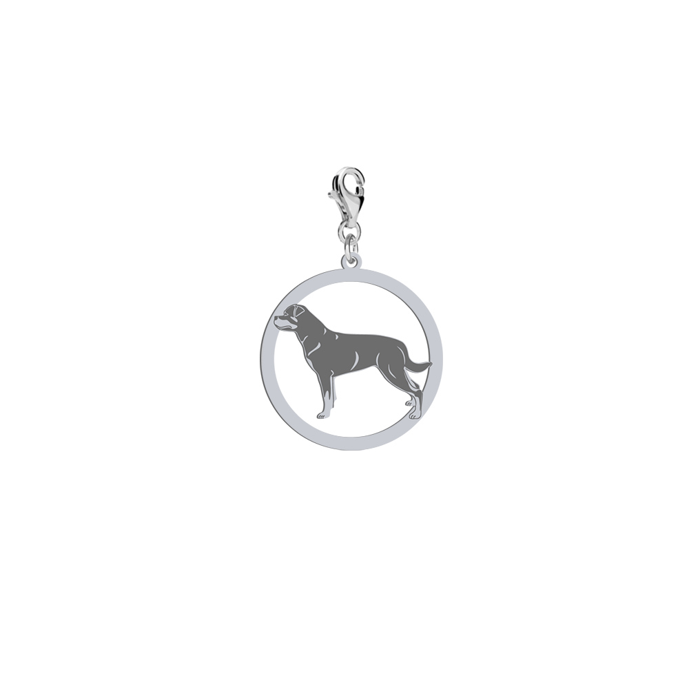 Silver Rottweiler engraved charms - MEJK Jewellery