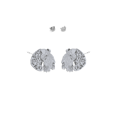 Silver Kerry Blue Terrier earrings - MEJK Jewellery