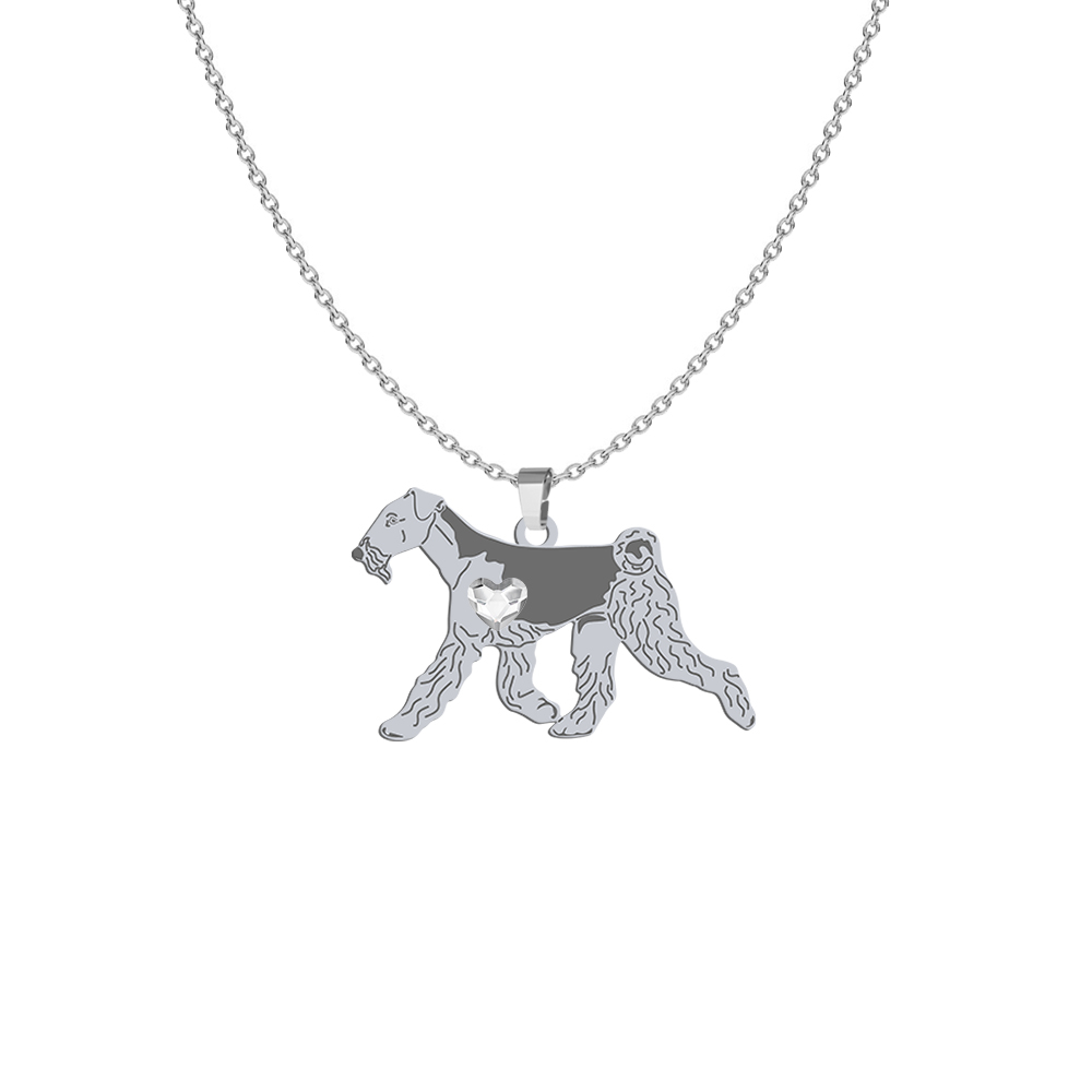 Naszyjnik Airedale Terrier srebro 925 GRAWER GRATIS - MEJK Jewellery