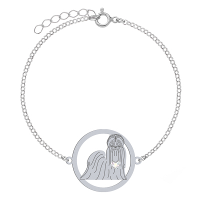 Silver Shih tzu bracelet, FREE ENGRAVING - MEJK Jewellery