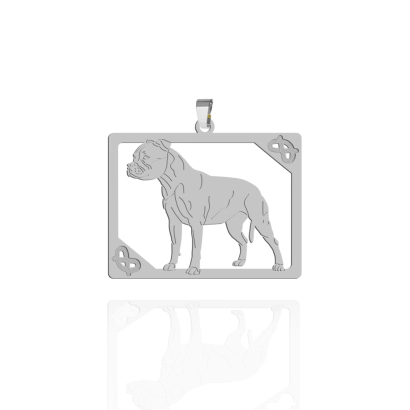 Silver Staffordshire Bull Terrier pendant, FREE ENGRAVING - MEJK Jewellery