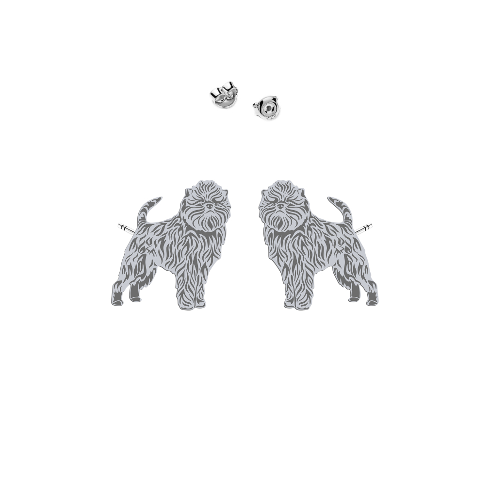 Silver Affenpinscher earrings  - MEJK Jewellery