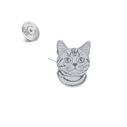 Wpinka ze srebra Kot Amerykański Krótkowłosy - MEJK Jewellery