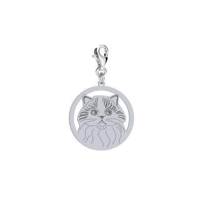 Silver Scottish Straight Cat charms, FREE ENGRAVING - MEJK Jewellery