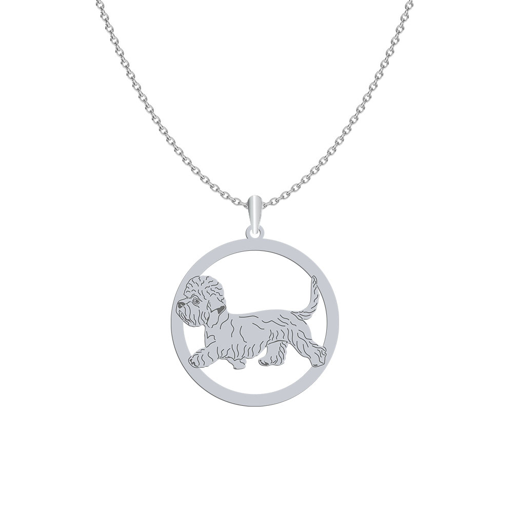 Naszyjnik z psem Dandie Dinmont Terrier srebro GRAWER GRATIS - MEJK Jewellery