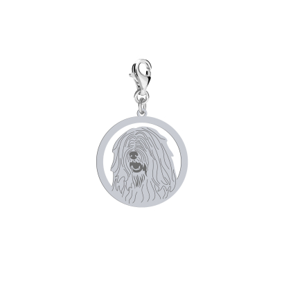 Silver South Russian Shepherd Dog engraved charms - MEJK Jewellery