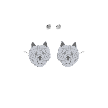 Kolczyki z psem Norwich Terrier srebro - MEJK Jewellery