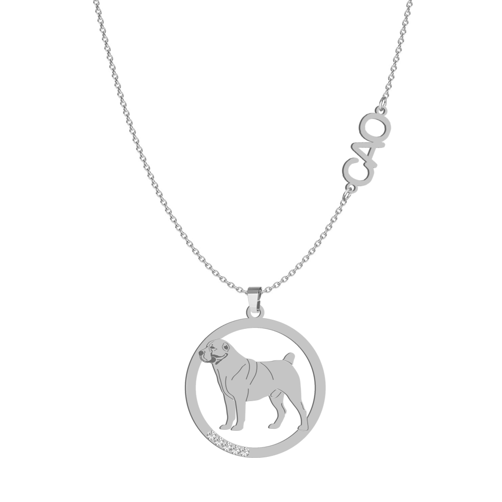Naszyjnik z psem Owczarek Środkowoazjatycki srebro GRAWER GRATIS - MEJK Jewellery