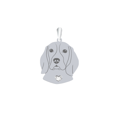 Zawieszka z psem grawerem Beagle srebro - MEJK Jewellery