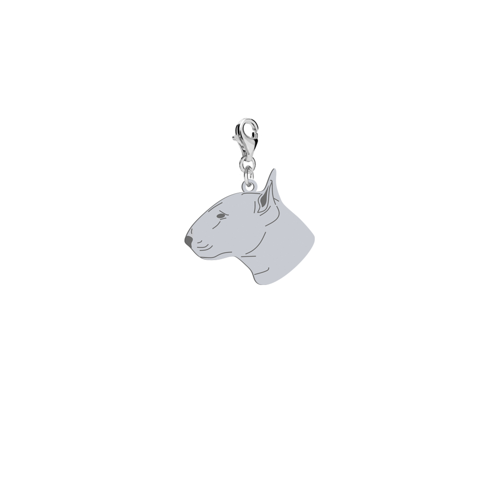 Silver Bull Terrier charms, FREE ENGRAVING - MEJK Jewellery