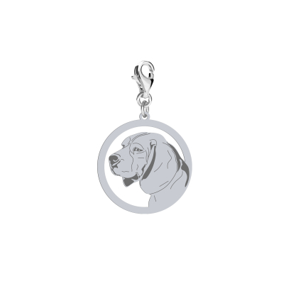 Charms z psem grawerem Beagle srebro - MEJK Jewellery
