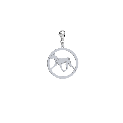 Silver Basenji engraved charms - MEJK Jewellery