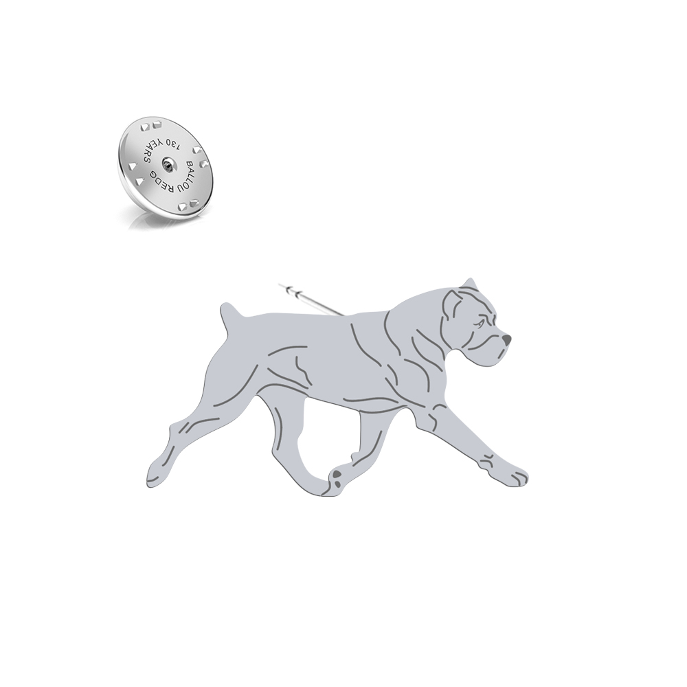 Przypinka z psem Cane Corso srebro - MEJK Jewellery