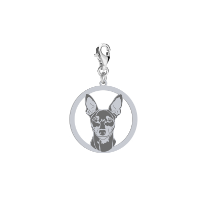 Charms z psem Pinczer Miniaturowy srebro GRAWER GRATIS - MEJK Jewellery