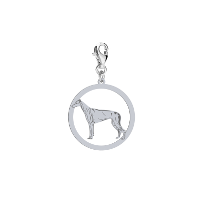 Charms z psem Greyhound srebro GRAWER GRATIS - MEJK Jewellery